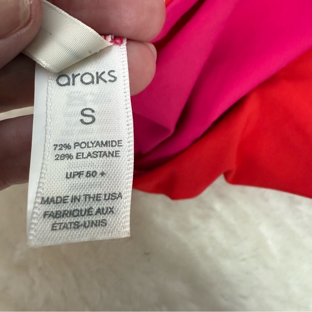 Araks One Shoulder Phoebe Bikini Top In Red And Pink Size S — image 5 of 6